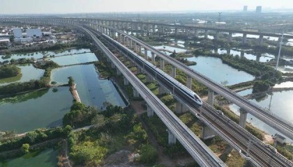 全国首次!高铁桥上插入新线 南昌唐村线路所开建