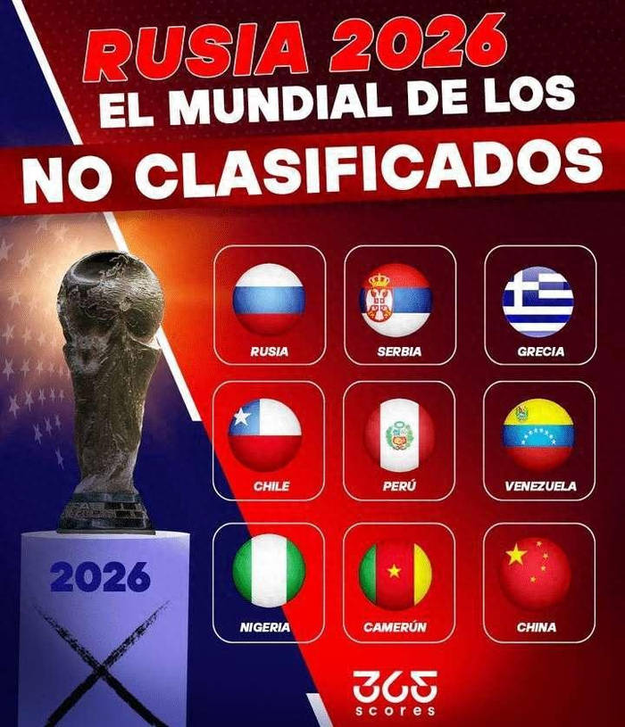 俄罗斯办美加墨世界杯平行赛事逼宫FIFA 国足有望参战