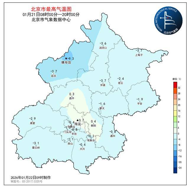 北京晴冷天气持续，气温缓慢回升